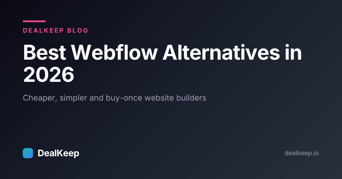 Best Webflow Alternatives in 2026 (Cheaper, Simpler & Buy-Once Website Builders)