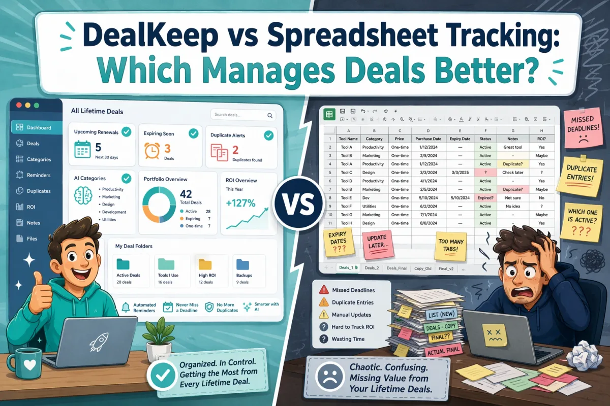DealKeep vs Spreadsheet Tracking: Which Manages Deals Better?