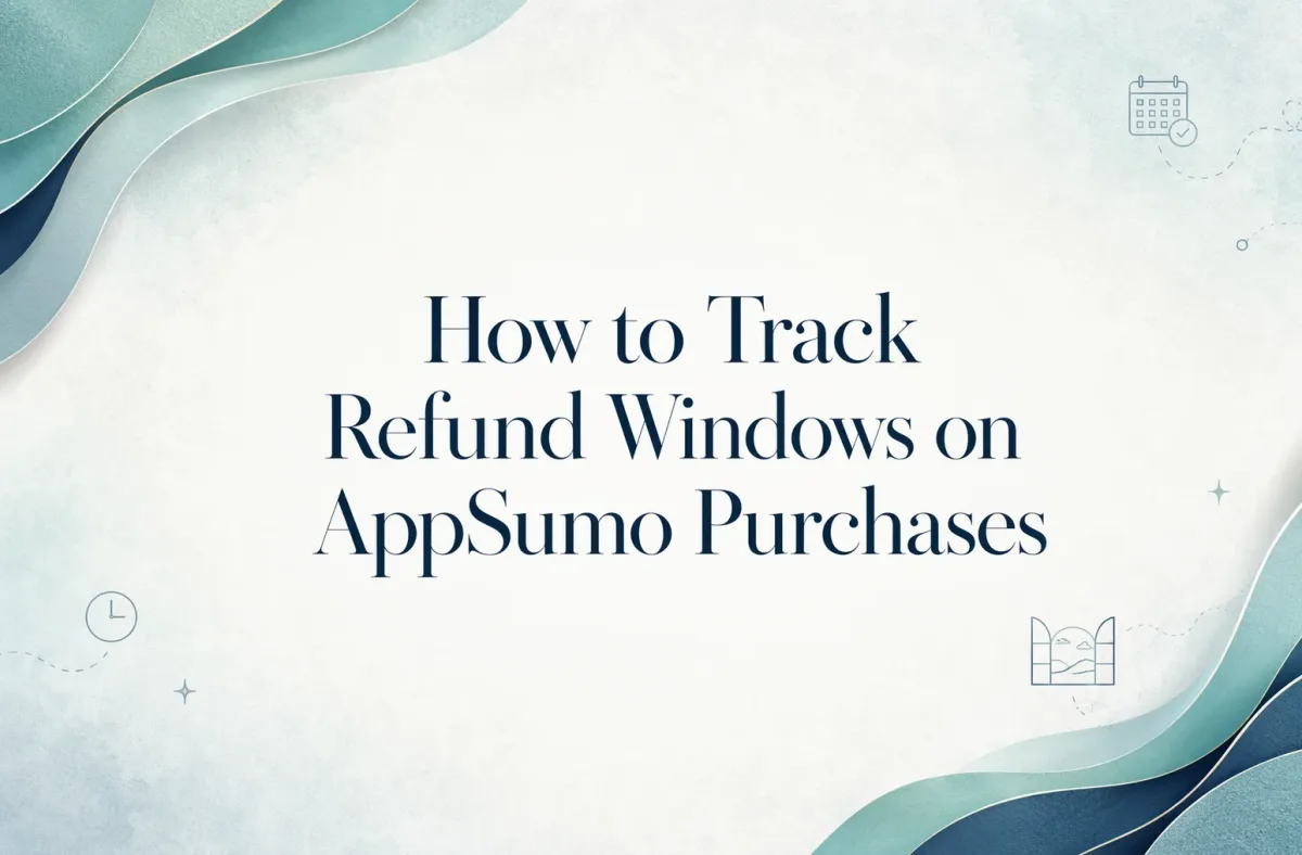 How to Track Refund Windows on AppSumo Purchases