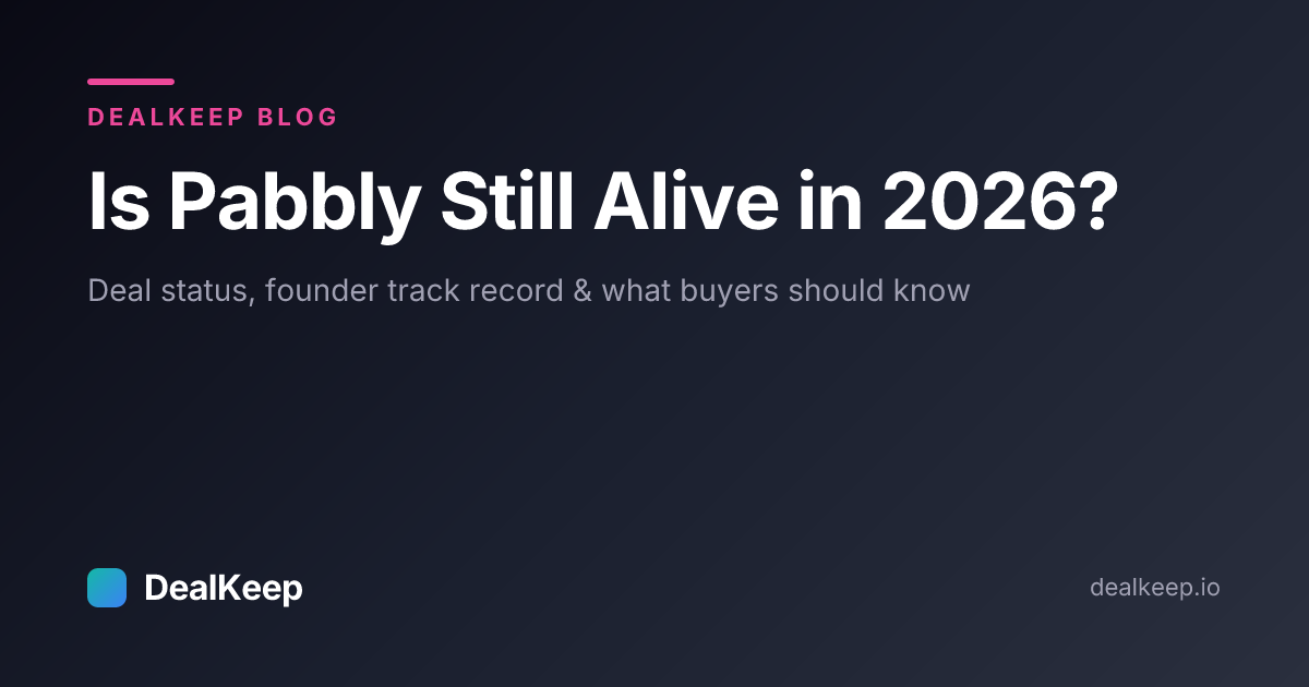 Is Pabbly Still Alive in 2026? Deal Status, Founder Track Record & What Buyers Should Know