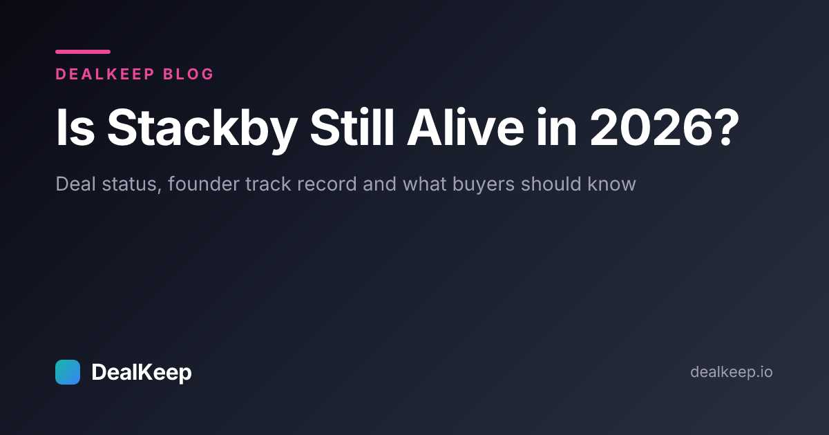 Is Stackby Still Alive in 2026? Deal Status, Founder Track Record & What Buyers Should Know