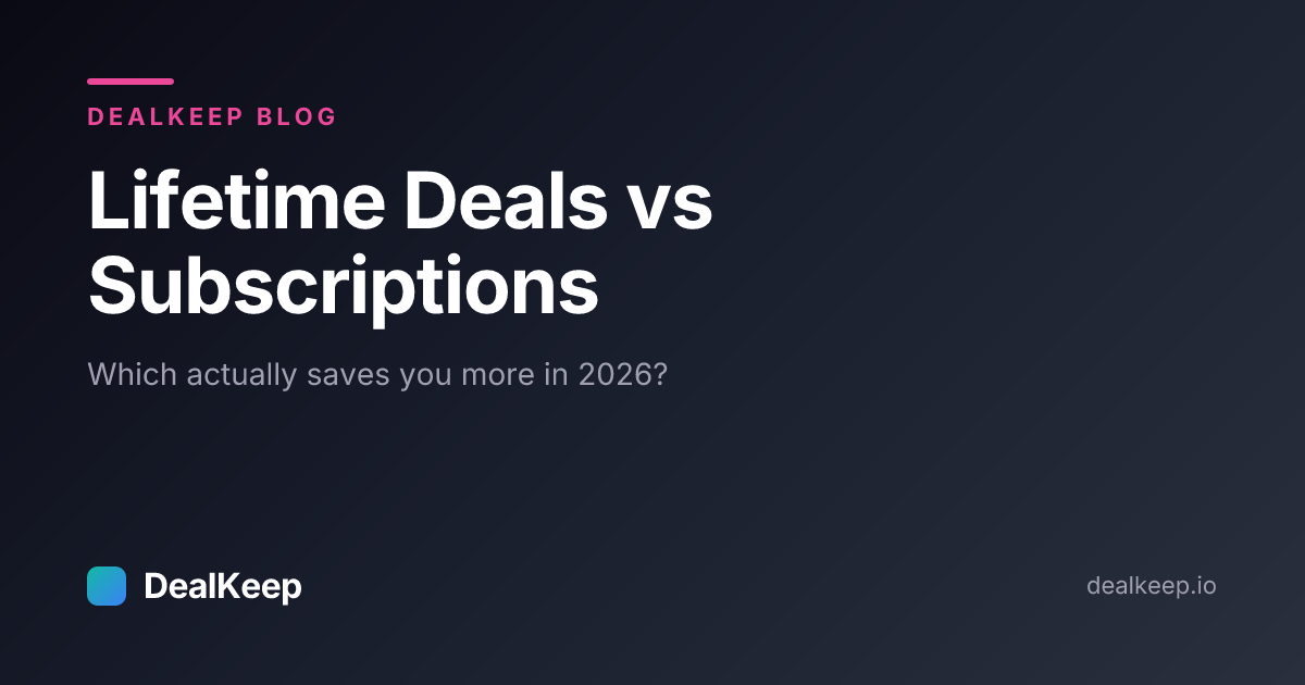 Lifetime Deals vs Subscription Software: Which Actually Saves You More? (2026)