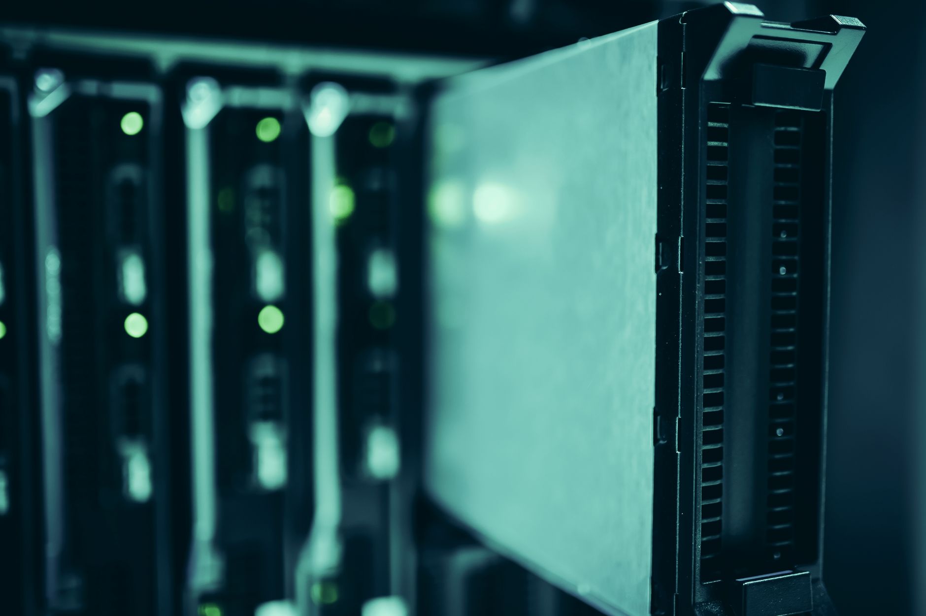 Close-up of server racks in a data centre, the kind of infrastructure a lifetime cloud storage plan depends on